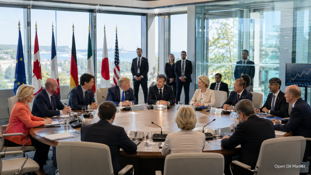 경제적 사건 및 기업 보고서, 2026년 6월 15일 월요일: 프랑스 G7, EU 협상, 라가르드 및 미국 산업