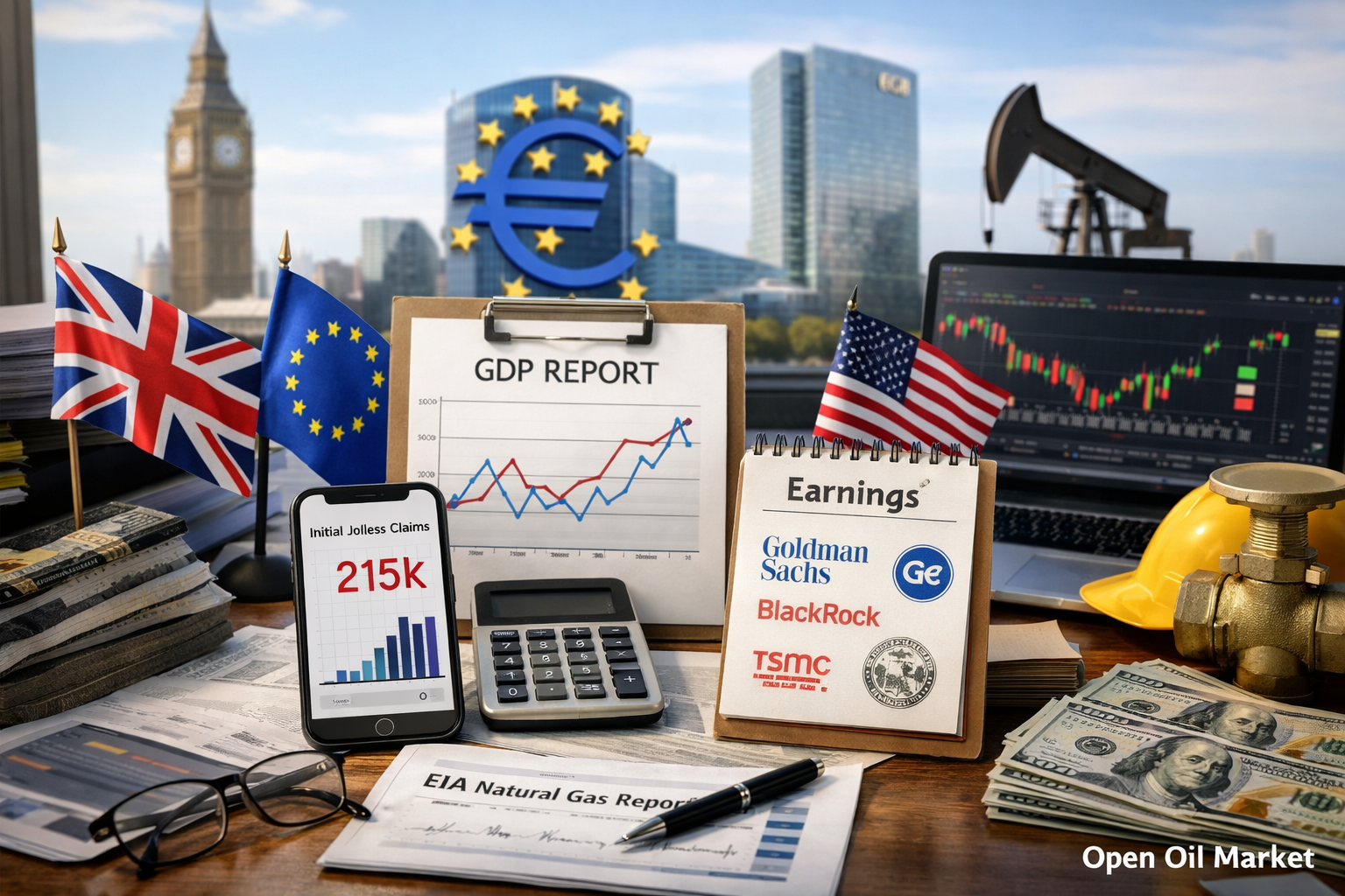 경제 이벤트 및 기업 보고서 — 목요일, 2026년 1월 15일: 영국 GDP, ECB 보고서, 실업 수당 청구
