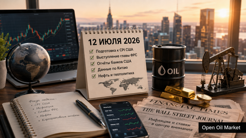 2026년 7월 12일의 글로벌 금융 달력: 미국 CPI, 은행 보고서, 유가 및 S&P 500, Euro Stoxx 50, Nikkei 225 및 MOEX