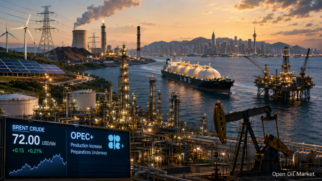 2026년 7월 4일 세계 에너지 시장: 브렌트 유가, LNG, 정유소, 석유 제품, 전기, 재생 에너지 및 석탄