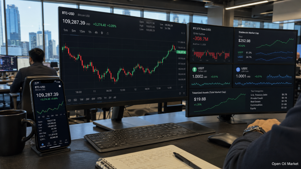 2026년 6월 12일 암호화폐 뉴스: 비트코인이 다시 게임에 들어오다, ETF 유출이 시장을 무너뜨리지 못하고 스테이블코인이 투자 규칙을 바꾸고 있습니다