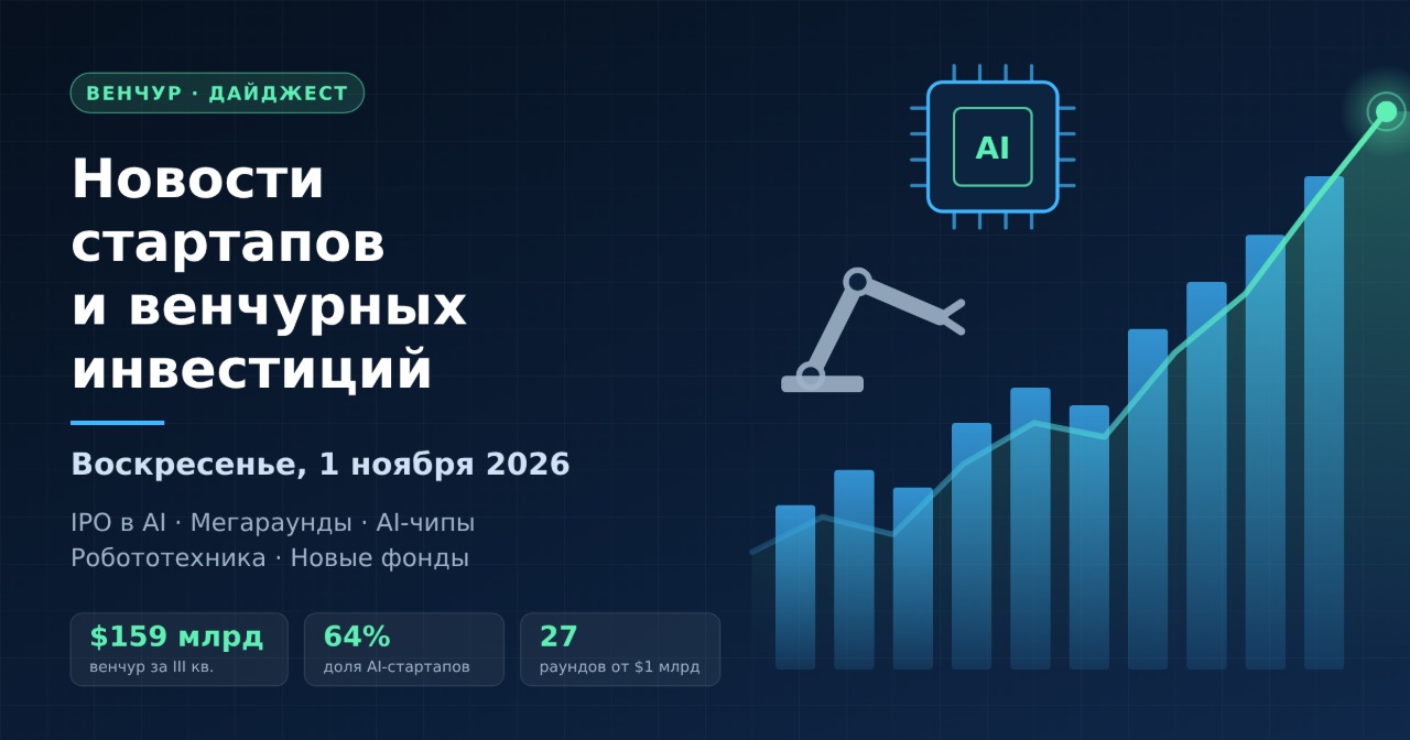 스타트업 및 벤처 투자 뉴스 — 2026년 11월 1일 일요일: Anthropic IPO, AI 인프라 대형 라운드 및 산업 로봇화