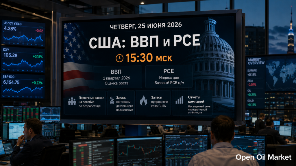 경제 사건 및 기업 보고서 2026년 6월 25일: 미국 GDP, PCE, 고용 시장 및 기업 보고서