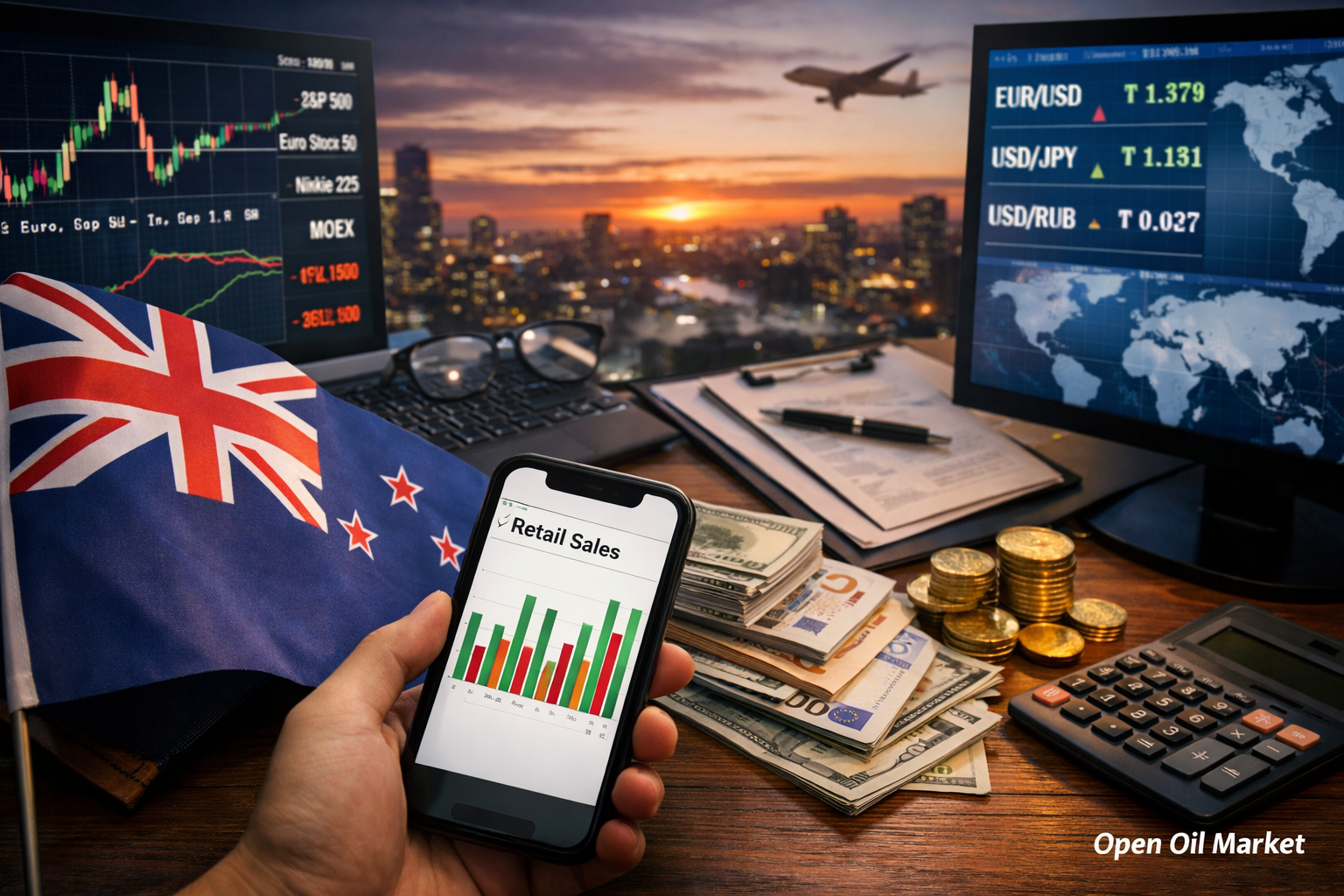 경제 사건 및 기업 보고서 — 2026년 2월 22일: 뉴질랜드의 소매 판매와 세계 시장
