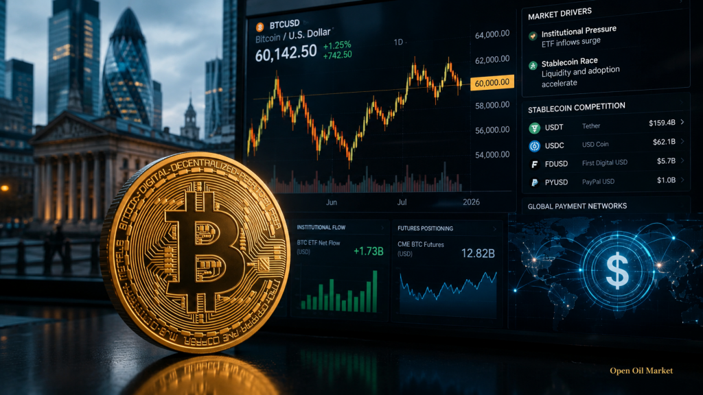 2026년 7월 1일 암호화폐 시장: 비트코인, ETF, 이더리움 및 스테이블코인