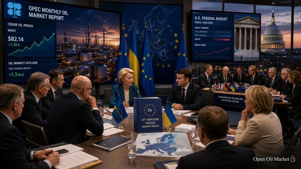 러시아에 대한 EU 제재, 우크라이나 회의, OPEC 보고서 및 미국 예산 데이터 2026년 7월 13일